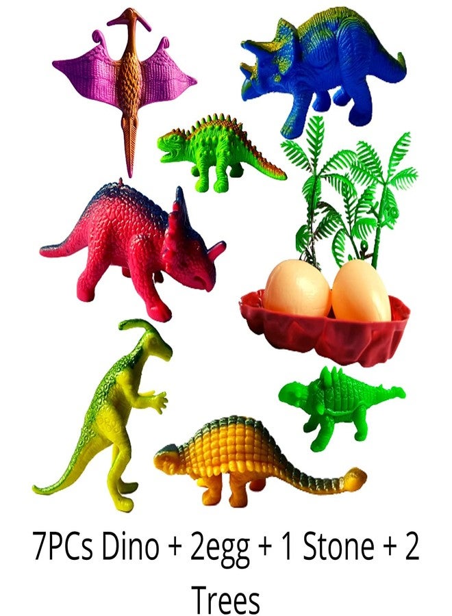 Mallexo Jungle Dinosaur Animal Toys for Kids Play Safely Toys 12PCs Forest Dino Set for Boys Medium Size Multi-Color Animal Figures for Kid - Dinosaur Egg Toys for Boys and Girls (Animal_MED) - Image 5